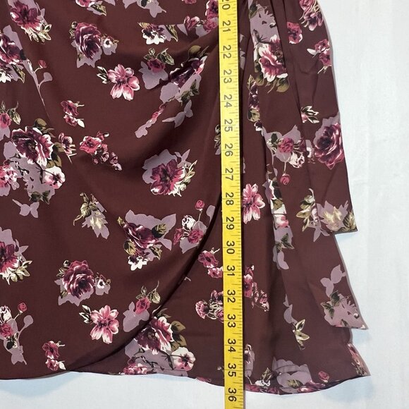 ASTR the label Anthropologie Floral Short Sleeve Faux Wrap Mini Dress Medium - Picture 7 of 13
